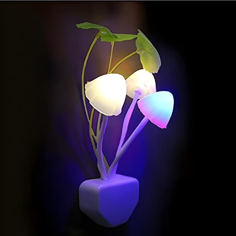 Mushroom LED Night Light – 3D Flower Lamp for Home & Bedroom Decor