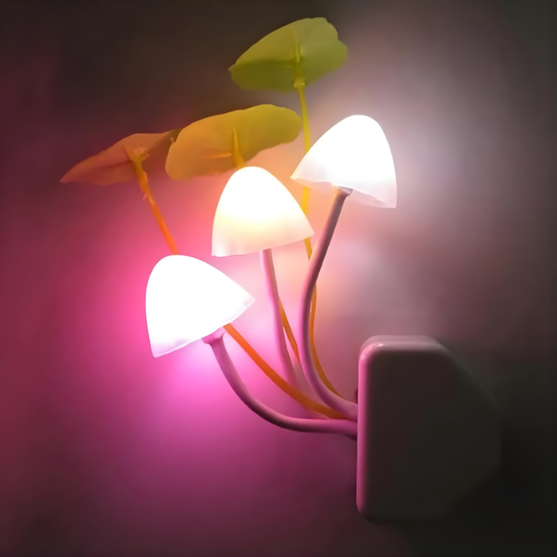 Mushroom LED Night Light – 3D Flower Lamp for Home & Bedroom Decor